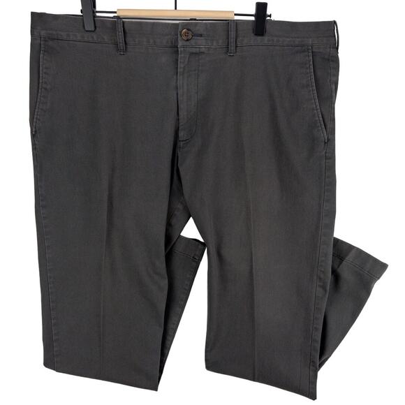 J. Crew Chinos Men's 38x32 (40x32) Slim-Fit Merchentile Flex Gray Flat Front - Picture 1 of 11